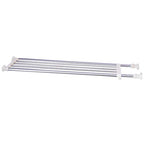 BAOYOUNI Tension Closet Shelf Heavy Duty Organizer Rack Stainless Steel Expandable Storage Shelves Rod Ivory, 39.76-60.04 Inch - size: (38.98-60.24) IN