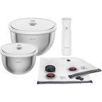 ZWILLING Fresh & Save BOWLS 9-pc Stainless Steel Vacuum Bowl Starter Set - size: 9-pc