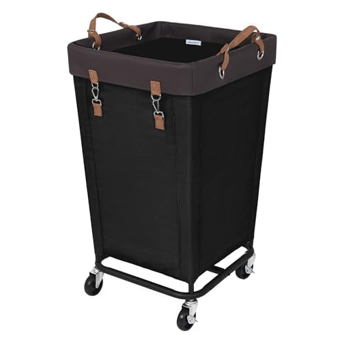 StorageWorks 160L Laundry Basket with Wheels, Large Rolling Hampers for Clothing Organizer, Dirty Clothes Basket for Hotel, Home, Closet, Dorm, Black - color: Black, size: 160L