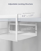 Nxconsu 2 Pack Under Shelf Storage Organizer, Adjustable Knob-Lock Hanging Basket for Kitchen Cabinet Pantry Cupboard Desk, Heavy Duty Metal, 30LB, White, Large(16.41" W×9.84" D, Interior H 4.88") - size: Large – 16.1" W