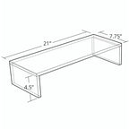 Azar 515360 Acrylic Monitor Stand Riser – Made in USA Laptop stand and Monitor Riser Acrylic Monitor Stand Riser Clear Laptop Stand for Desk Ergonomic Display Riser, Clear (21-Inch-Luxury Handcrafted) - size: 21-Inch