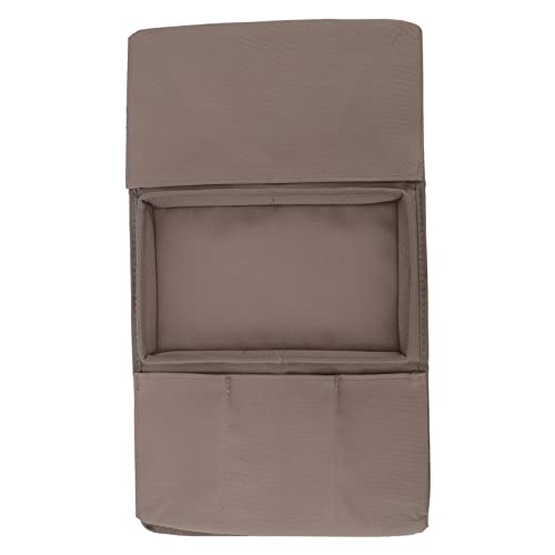 Sofa Tray Couch Arm Table Foldable Storage Holder with Large Tray and Side Pockets for Living Room Couch Organizer 600D Oxford Cloth (Coffee) - color: Coffee