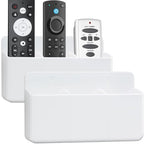 3 Slot Adjustable Remote Holder Wall Mount, Adhesive TV Remote Controller Holder, Wall Pen Holder Storage Accessories for Home Office School (2 Packs & White) - color: White&2pcs