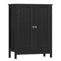 Iwell Bathroom Cabinet, Bathroom Storage Cabinet with 2 Doors & 3 Shelves, 3 Heights Available, for Living Room, Entryway, Kitchen, Home Office, Black - color: Black