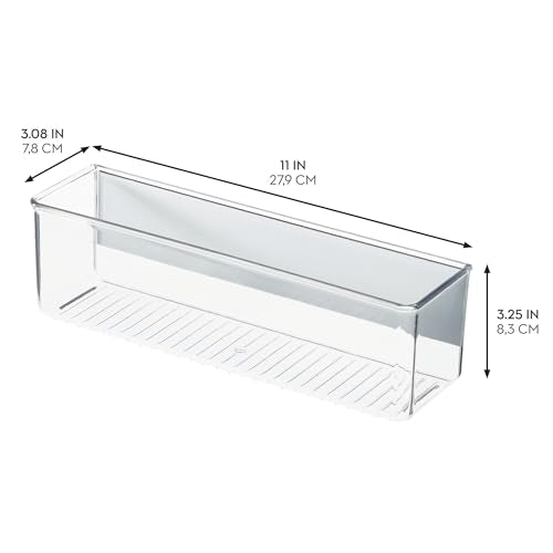 iDesign Magnetic Medium Clear Plastic Organizer Bins for Laundry Room Storage - 2-Pack - size: Medium, style: Pack of 2