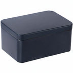 DOITOOL Metal Container Rectangular Tin Box Metal Tin Box with Lids, Empty Box Containers Portable Tea Storage for Tea Candy Candle Jewelry, Black (13x8x6cm) Small