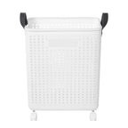 Clothes Basket, Plastic Dirty Clothes Hamper with Wheels Narrow Hampers for Laundry Laundry Hamper Waterproof for Dorm Family