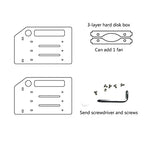 Hard Drive Bay Holder 3.5'' Multi-Layers Hard Disk Bracket HDD Mounting Bracket Kit, Transparent Mechanical Hard Disk Box Storage Organizer Case Rack with Cooling Fan Space (3 Layers) - style: 3 Layers