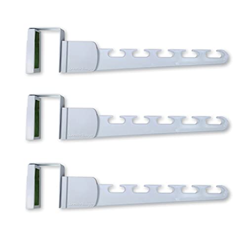 Wonder Hanger Over The Door 3-Pack Organizer for Clothes Hangers, Space-Saving Cascading Hanger Hooks, White - size: 3-Pack
