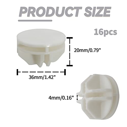 Bonsicoky 16 Pcs White Plastic Connector, Wire Grid Cube Connector for Modular Closet Storage Organizer and DIY Wire Cube Storage Unit - color: White