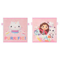 Gabby’s Dollhouse Set of 2 Collapsible Storage Cubes with Carry Handles, Kids Room & Playroom Organizer Bins, 10” x 10” - color: Gabbys Dollhouse
