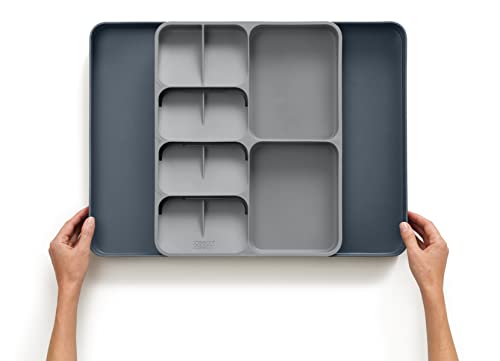 Joseph Joseph DrawerStore Expanding Flatware Cutlery, Utensil & Gadgets Organiser, Expandable in Drawer Space Saving Tray- Grey - size: Expandable, style: Flatware & Utensils Organizer