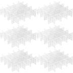 Foraineam 48Pcs Drawer Dividers, Adjustable DIY Grid Divider White Storage Organizer Separator, Socks Underwear Scarves Makeup Drawer Organizer Divider for Dresser Bedroom Office Kitchen Storage