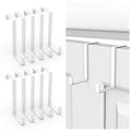 Booda Brand Over The Door Hooks 10 Pack, Z-Shaped Door Hanger Hook Fits The 1 3/8" and 1 3/4" Door Widths, Reversible Metal Door Hooks for Hanging Clothes, Coats, Towels, Shoe Organizers (White)