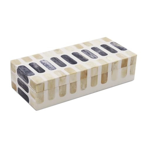 Handicrafts Home Decorative Storage Box 10x4.5 – Remote Control Holder, Jewelry Organizer, Modern Decorative Box with Lid, Boho Chic Home Décor Accent, Vintage Memory Box for Living Room Shelf Décor - color: PATISSERIE-CARAMEL, size: 10x4.5x2.5 Inch