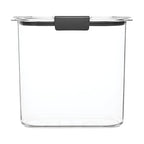 Rubbermaid Brilliance 12-Cup Airtight Food Storage Container, Perfect for Pantry Staples, Clear/Grey - size: 12 Cup