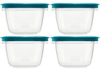 Storage Containers, Easy Find Lids, Teal, 2 Cup pack of 4, Flex & Seal, Leak Proof Lids, Food Storage Set, Clear Meal Prep Flex Containers, Assortment - size: 2Cup