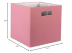 DII Poly-Cube Storage Collection Hard Sided, Collapsible Solid, Small, Rose - color: Rose, size: Small Square, 11x11x11"