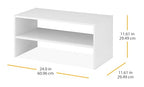 Whitmor Wood Stackable 2-Shelf Shoe Rack, White, 24 inches，2 Pack - color: White, size: 24 INCH X2