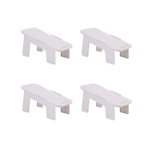 Milisten 4pcs Shoe Stacker Slots Space Saver Shoe Rack for Closet Organization Holder for Home Storage White