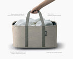 Joseph Joseph Hold-All, Collapsible 35L/9.25 Gallon Washing Laundry Basket Bag, Durable Fabric, Moisture Resistant - Ecru - color: Ecru, size: 35L