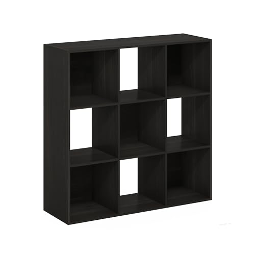Furinno PELLI Closet Organizers and Storage, 9-Cube Closet Organizer, Open Shelf Closet Storage, for Wardrobe, Bedroom, Living Room, Espresso - color: Espresso, size: 9-Cube