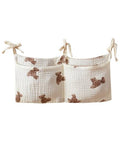 Baby Bedside Hanging Bags Storage Organizer Milk Bottle Toy Crib Baby Nappy-Bag Bed-Bunk Organizing Bag - color: Bear02