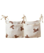 Baby Bedside Hanging Bags Storage Organizer Milk Bottle Toy Crib Baby Nappy-Bag Bed-Bunk Organizing Bag - color: Bear02