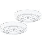 2 Pack 10 Inch Lazy Susan Turntable Organizer, Clear Rotating Spice Rack for Cabinet, Pantry, Kitchen Countertop and Fridge, Non-Slip Acrylic Spinning Tray for Bathroom Vanity - size: 10inch - 2 Pack