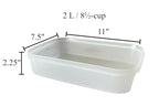 NewTupperware Modular Mates Rectangular #1 Container 8.5-cup / 2 L with Lid (Serene Sky) - color: Serene Sky