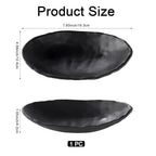 Black Jewelry Dish Tray Trinket Decorative Ring Holder Organizer Key Dish Bowl for Entryway Table Office Home Table Decor 7.60 Inch Oval - size: 7.60 Inches