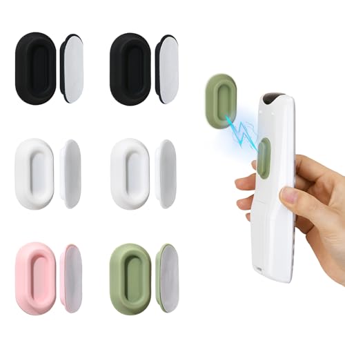 XYOFUN Magnetic Remote Control Holder Wall Mount - 6 Pcs No Drill Self-Adhesive Organizer for Air Conditioner & TV Remotes, Storage Caddy for Televisions Backside - White&Black&Pink&Green - color: White&Black&Pink&Green