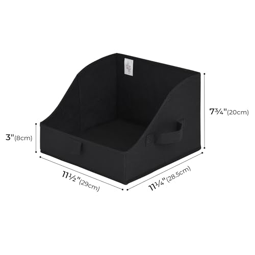 GRANNY SAYS Closet Organizer Bins, Trapezoid Storage Bin, Storage Baskets for Shelves, Collapsible Clothes Organizers and Storage, Baskets for Organizing, Black, 3-Pack - color: Black, size: 11½"L x 11½"W x 7¾"H