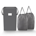 MCleanPin 210L Laundry Hamper Collapsible with 2 Washable Laundry Bags, Dirty Clothes Hamper,Laundry Basket with Handles Foldable Hamper Dorm Laundry Basket for College,Grey - color: Elegant Grey