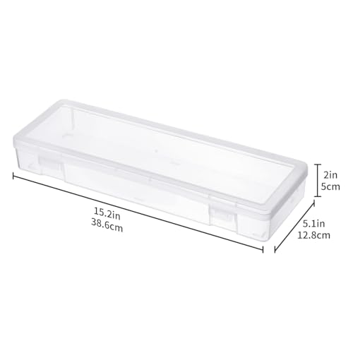 novelinks Plastic Small Storage Bins with Lids for Organizing, Mini Clear Storage Containers and Stackable Storage Box Organizer for Pencil Boxes, Task Boxes, Crayon Boxes (6 Pack Large) - color: 6 Pack Large -Clear