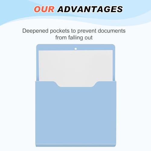 Fuutreo 6 Pcs Magnetic Wall File Organizer Magnetic Wall File Holder Refrigerator Magazine Holder for Mail Letters Paper(Vintage Boho,Vertical-large) - color: Vintage Boho, size: Vertical-Large