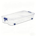 66 Quarts of Transparent Plastic Storage Box, with A Lockable Lid, Large Capacity Storage Box, Stackable and Durable, Suitable for Bedrooms, Garages, Tool Rooms, and Office Organization