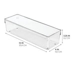 iDesign - 52930 EMW6134167, Medium, Clear - size: 4 x 12 x 3, style: Pack of 1