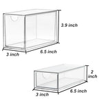 Acrylic Makeup Organizer, Clear Storage Organizer Desktop Stackable Storage Drawers, Plastic Organizer Bins for Makeup, Stationery, Cosmetics, Vanity, Bathroom,Cabinet,Pantry Office Desk (5 Drawers) - style: 5 Drawers