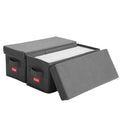 NUSWOR Premium CD Storage Box - Stackable CD Organizer Box with Lid - Holds 70 Jewel Cases - 14.37 x 5.5 x 6.3 inches - 2 Pack - Grey - size: 2PACK