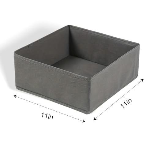 1 Pcs Drawer Organizer Storage Box for Underwear Socks Closet Divider for Wardrobe Dresser Vanity Space Saving Use(Grey) - color: Grey-2, size: Large