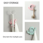 4 Pack Broom and Mop Holder Wall Mount，Cute Cactus Wall Utility Hooks No Drill Mop and Broom GripperDecorative Hanging Holder for Bathroom Kitchen