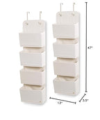Delta Children GAP babyGap 2-Pack Over the Door Storage Organizer with 4 Pockets, Tan - color: Tan