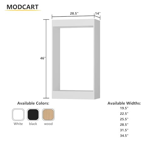 Double Hanging Closet Unit, Modular Closet System, Wood Closet System Organizer with Storage for Walk in Closets, Clothing Rack Wardrobe Closet for Hanging Clothes, Bedroom, White, 28.5" W - color: White, size: 28.5" Wide, style: Double Hanging