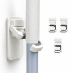 ALLICAVER 3 Pack Broom and Mop Holder Wall Mount, No-Drill Self Adhesive Gripper Hooks, Anti-Slip Organizer for Mop, Broom, Dustpan and Cleaning Tools