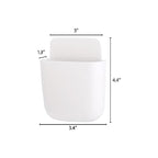 Tecbeauty 8 Pcs Remote Control Holder Self Adhesive Wall mounted Storage Box Phone Charging Pen Holder Organizer for Home Office School - style: 8pcs small remote control holder