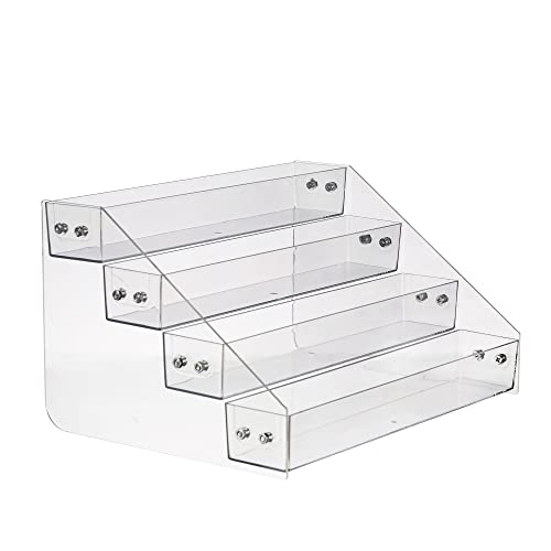 Acrylic Spice Rack, Tiered Spice Rack Shelf Seasoning Organizer for Countertop, Cabinet, Pantry, Kitchen Storage - 4 Tier - color: 1PCS, size: 4Tier