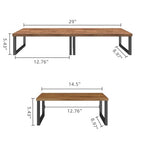 Simple Trending 2 Pack Monitor Stand Riser, Wood Desk Storage Organizer for Office Laptop, Computer, Antique Brown