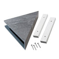 Palisade Vinyl Waterproof Corner Shower Shelf in Cracked Slate/Urban Quarry - color: Cracked Slate/Urban Quarry