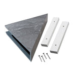 Palisade Vinyl Waterproof Corner Shower Shelf in Cracked Slate/Urban Quarry - color: Cracked Slate/Urban Quarry